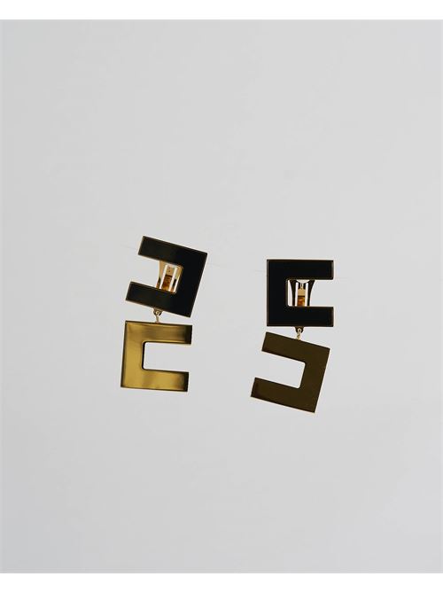 Orecchini doppio logo smaltati Elisabetta Franchi ELISABETTA FRANCHI | Orecchini | OR57A42E2110